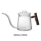 Glass Gooseneck Kettle Water Boiler Quick Heating Stovetop Tea Kettles Pour Over