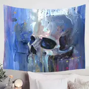 Art Painting of Human Skull Tapestry