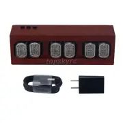 NiXie Clock Tube 6-Bit Digital LED Clock IN12 African Padauk for DIY Ornament