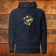RUBIK'S CUBE UNISEX ADULT HOODIE SWEATSHIRT GAMER SHIRT GIFT ANIME MANGA RETRO