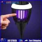 Solar Light Bug Zapper Waterproof Solar Powered Fly Trap for Patio Garden Lawn A