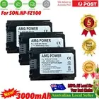 3x 3.0Ah NP-FZ100 battery for Sony Alpha a9 a7R III A7R MARK 3 Alpha a7 III A7