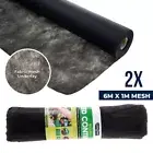 2X Garden Greens® Weed Control Mat Breathable Mesh Garden Landscaping 6m AU