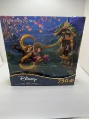 Disney Thomas Kinkade Rapunzel Tangled In Love 750 Piece Puzzle Sealed