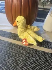 TY Beanie Baby Babies DUCK-e the Duck 6-21-2002 Yellow Orange Plush Toy