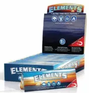 Elements 1.25 Rolling Paper - 15 PACKS - Natural Ultra Thin Rice 1 1/4 Size