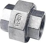 1PCS 304 Stainless Steel Union Joint Coupling 1/4" 3/8" 1/2" 3/4" 1" 1-1/4" 1-1/2" 2" BSP Female Male Thread Cast Pipe Fitting(F-F,3/8")