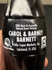 Coke Bottle Carol & Barney Barnett Publix Supermarket 2002 Alexis De Tocqueville