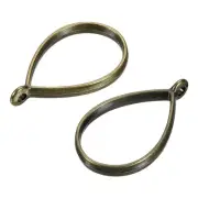10PC Resin Pendants Frames Drop Shape Alloy Hollow charm for DIY Bronze