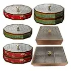 Divided Serving Box with Lid Dried Fruits Platter for Candy Nuts Cookies