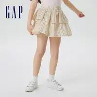 在飛比找momo購物網優惠-【GAP】女童裝 輕薄蓬蓬百摺半身褲裙-彩色條紋(66461