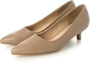 [EVOL] (イーボル) Evor IX5509 Women's Pumps, 1.4 inches (3.5 cm) Heel Pumps for Rain or Shine, Beige, 23.5 cm