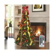 Pre-lit Christmas Tree - 6Ft Fully Decorated Pull-Up Christmas Tree with Remo...