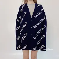 在飛比找PopChill優惠-[二手] Balenciaga 經典logo針織外套