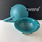 Tupperware Colander Strainer 2 Piece Set 2.8L/ 2.9qt Double Strainer Set