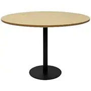 Rapidline Disc Base Round Table 1200mm Oak and Black