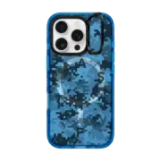 iPhone 16 Pro Impact Ring Stand Case MagSafe Compatible Gray Camo