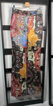 Roberto Cavalli Class Vicenza St. Majorelle Psychedelic Hippy Pants, Size 2, NWT