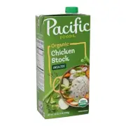 Pacific Foods Organic Unsalted Chicken Stock 32 oz – Rich Flavor for Cooking