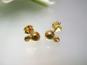 Top quality Gold plated 4.7mm ball earring stud / open ring dangle setting USA