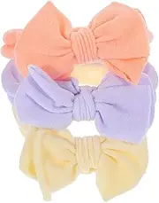 [Hohopeti] 3pcs Elastic Headbands Floral Hairbands for Girls Suitable for Daily Wear and Special Occasions Like Birthdays and Christmas