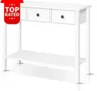 Console Table Wood Side Hallway Desk 3 Drawer Display Storage White Furniture