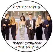 19cm FRIENDS Edible Cake Topper Rice Wafer Paper TV SHOW - PERSONALISED