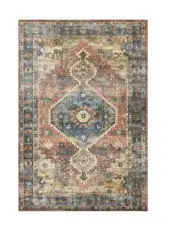 Skye Collection SKY-11 Rust/Blue 5’-0" x 7'-6" Accent Rug