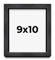 9x10 Shadow Box Frame Grey Charcoal Black | 0.875 Inches Deep | Solid Wood Shado