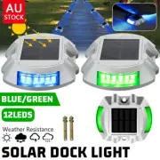 1-4X Solar LED Pathway Driveway Lights Lamp Dock Step Road Safety Marker Lamp AU