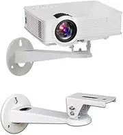 Drsn Mini Projector Wall Mount Mini Wall Mount CCTV DVR Camera Mount Projector Hanger with Load 7.7 lbs Length 7.8 inch Mounting Screw 1/4 inch Rotation 360° White for Mini Projector Canera Camcorder