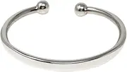 [VN Jewelry] Men's Heavy Solid 925 Sterling Silver Torque Bangle Bracelet - Plain Silver Bracelet for Men