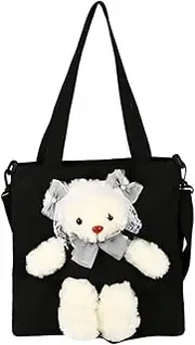 [ROMISBABA] Capacity Canvas Shoulder Bag for Stylish Lolita Design with Comfortable Straps for Everyday Use and Storage of Items