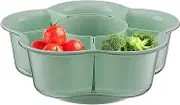 Rotating Side Dish, Draining Hotpot Basket, Divided Plate Hot Pot Tray, Rotate Fruit Washing Container, Drain Basket Rotating Platter for Kitchen Sink 13.39x13.39x5.12 Inches