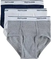 [Fruit of the Loom] premium Boys 4 tag free briefs medium, Assorted , White, Gray, Navy, Medium