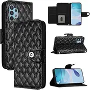 Compatible with Samsung Galaxy A13 4G Cover,Compatible with Samsung Galaxy A13 LTE 4G Card Slots Magnetic Closure Flip Kickstand Phone Case Black