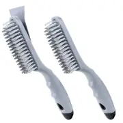 Stainless Steel Wire Brush Set 2Pcs, with Strong Handle & Metal for4317
