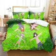 f1380 Bed Sheets Non Non Biyori Bedding Set Duvet Cover Bed Set Quilt Cover Pillowcase Comforter king Queen Size Boys AdultBed Sheets Rt1380