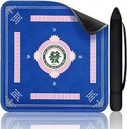 Mahjong Mat, 32.4 x 32.4 Inche Noise Reduction Non-Slip Mahjong Mat for Table, Neoprene Mahjong Table Mat for for Poker, Card, Board Games Table Mat, Tile Games