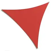 AMGO Shade Sails 240" Triangle High Density Polyethylene Weather Resistant Red