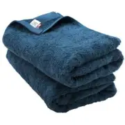 BROOM Imabari Towel Bath Towel x 2 Sheets LEON 61x132cm Cotton Sea Blue