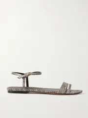 [Emme Parsons] Emme Parsons - Simple Snake-effect Leather Sandals - Snake print - IT36 IT 36 Animal print