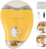 Electric Nail Clipper, 3 Speeds Levels Automatic Nail Trimmer with Nail Clip Storage, Rechargeable Safety Fingernail Trimmer, Electric Fingernail Cutter Nail Scissors for Baby Kids Adult (Orange)