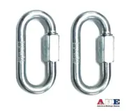 Quick Link Chain Links large 8mm Harness Size 2 pc. Set Zinc by AHE New