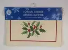 Vintage? K-Mart Trim a Home Formal Christmas / Holiday Berries Table Runner New