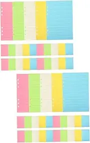 Operitacx Sets a Loose Leaf Paper Refills for Mini Binder Planner Inserts Hole Notebook Refills Binder Paper for Writing Organizing Plans Study Work Sheets
