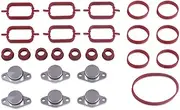 Wivplex Swirl Flap Blanks Plate Intake Inlet Manifold Gasket Seal, for, M57 E39 E60 E46 E38 E53 E83 E65 E61 E65 E70 E71 E92 X3 X5 X6 Engine Intake Manifold Gasket(6X22)