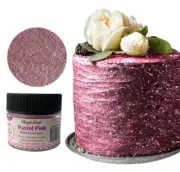 Edible Glitter dust PASTEL PINK ( 6 grams ) Magic dust , Kosher, Gluten free