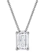 Bloomingdale's Fine Collection Certified Lab Grown Diamond Emerald Cut Pendant Necklace in 18K White Gold, 2.0 tcw