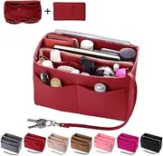 [ZTUJO] Purse Organizer Insert, Felt Bag organizer with zipper, Handbag & Tote Shaper, For Speedy Neverfull Tote, 5 Sizes